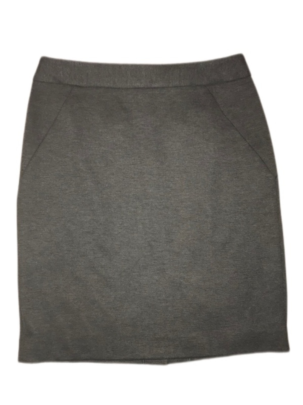 Grace Elements Gray Tailored Knit Womens Skirt 10*